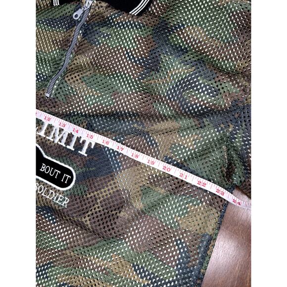 VTG 90s Master P No Limit Soldier Camo Mesh Shirt and Shorts Set Size L - Picture 5 of 16
